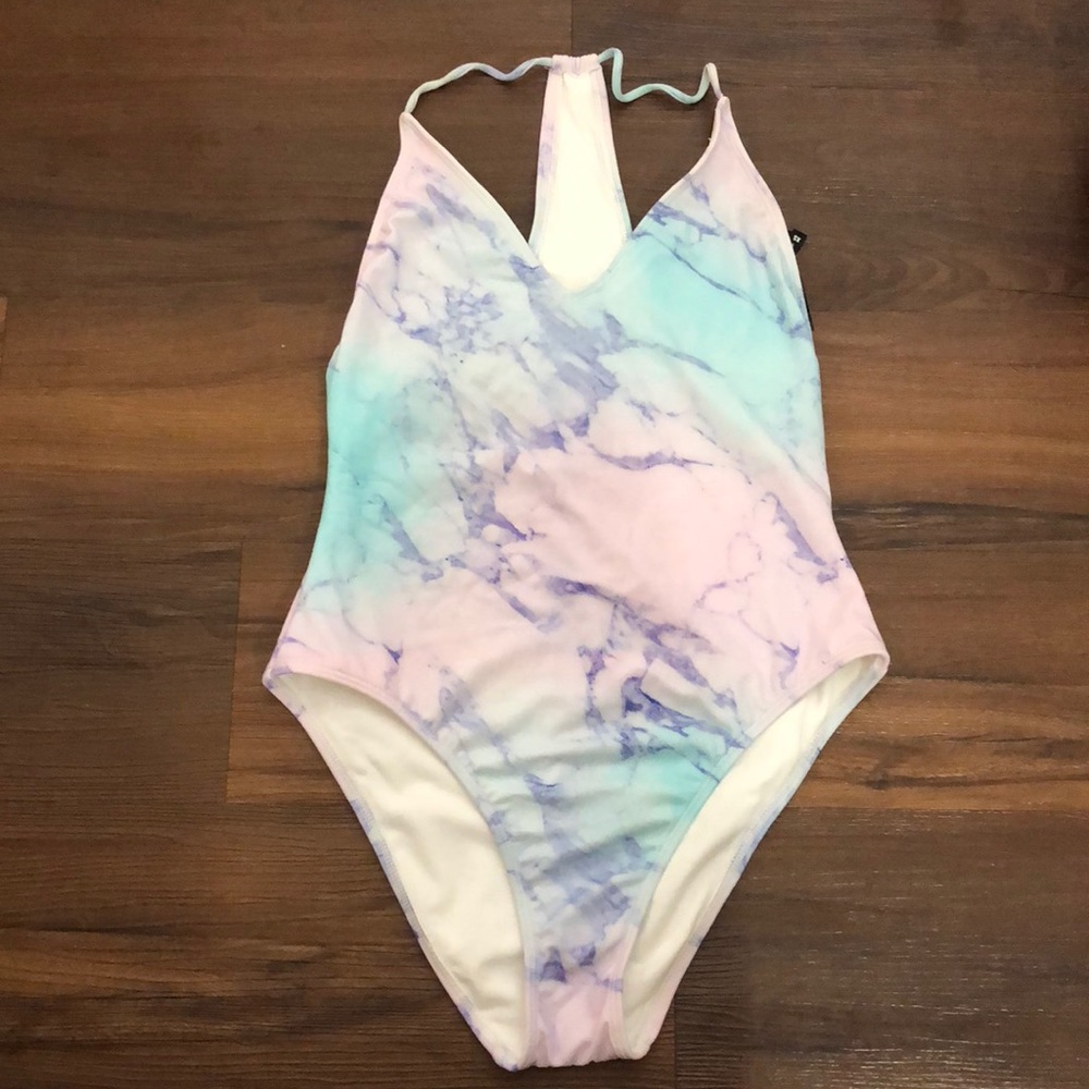 L. A. Hearts Marble One Piece Swimsuit